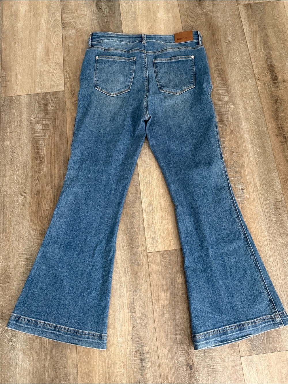Judy Blue Medium Blue Flare Jeans - Wide Leg Womens